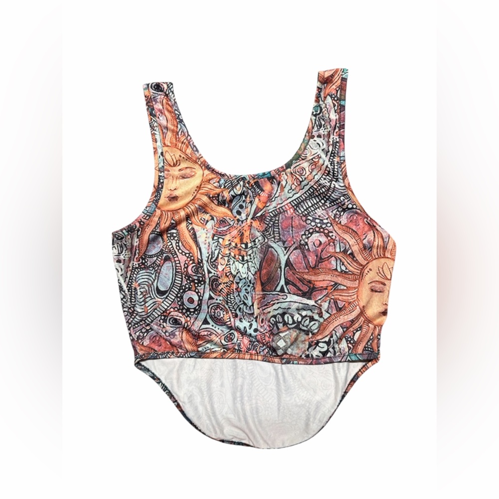 2+1 Free Colorful silky Sun and Moon tank top